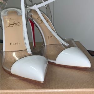COPY - CHRISTIAN LOUBOUTIN 100 PATENT/PVC WHITE